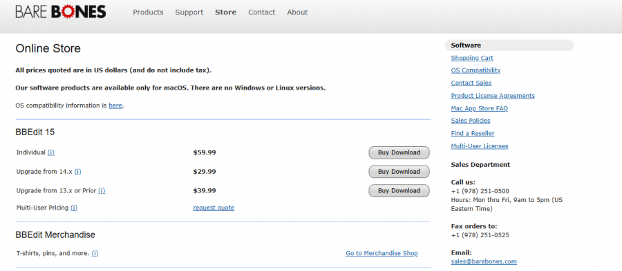 BBedit Pricing