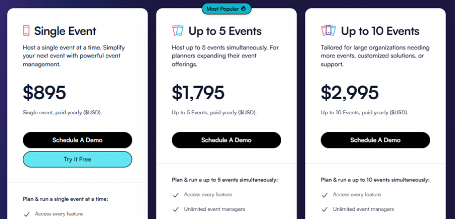 Clearevent Pricing