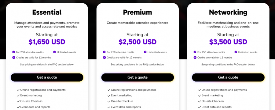 Eventtia Pricing