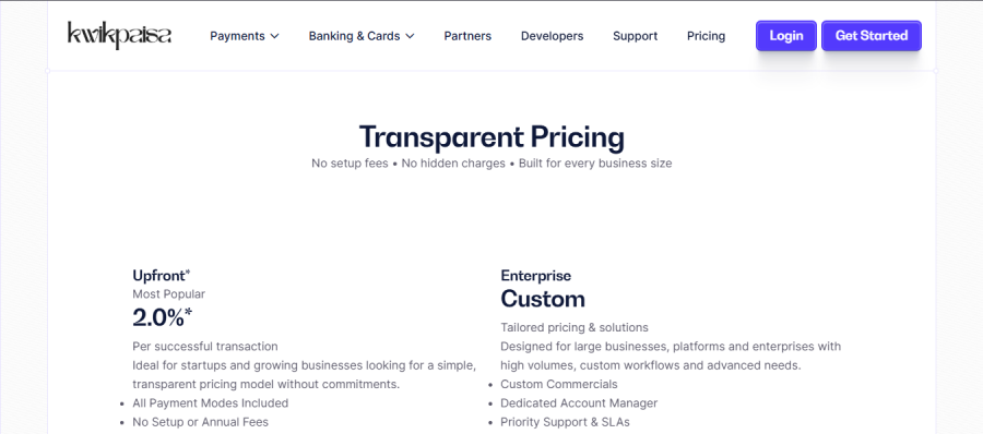 KwikPaisa Pricing