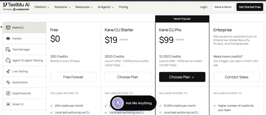 LT Browser Pricing