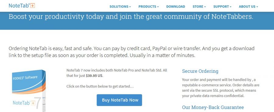 Notetab Pricing