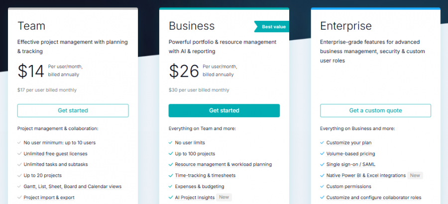 ProjectManager Pricing
