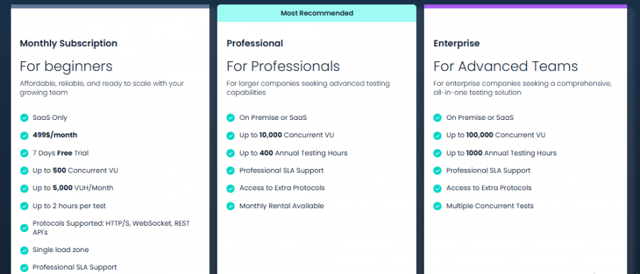 RadView WebLOAD Pricing