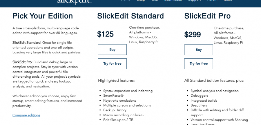 Slickedit Pricing