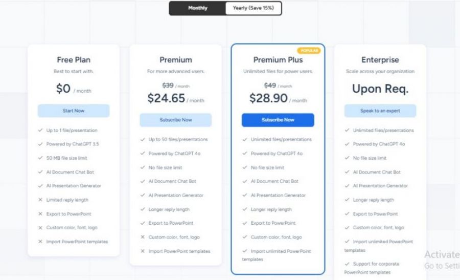 SlideSpeak Pricing