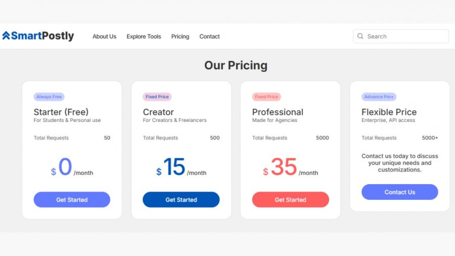 SmartPostly Pricing