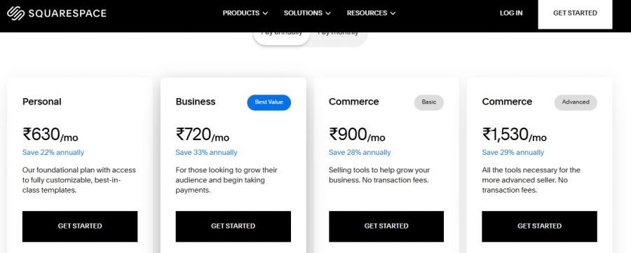 Squarespace Pricing