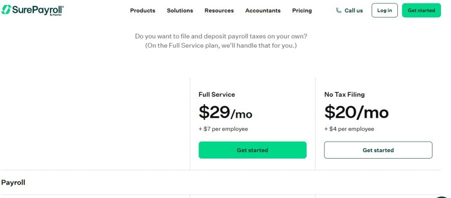 SurePayroll Pricing