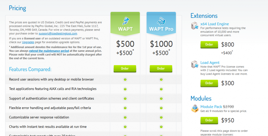 WAPT Pro Pricing