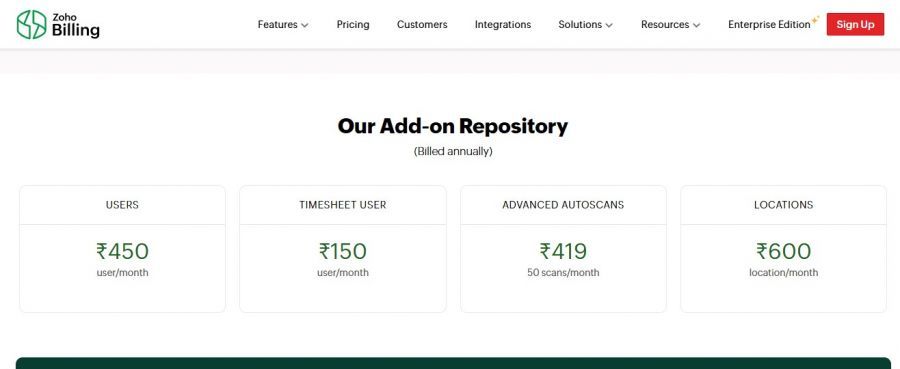 Zoho Inventory Pricing